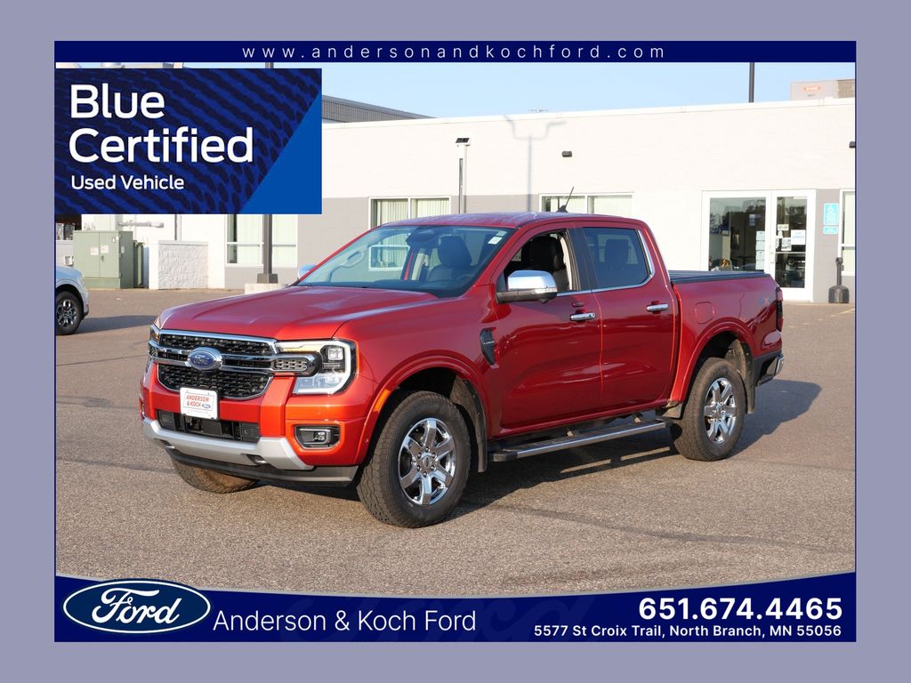 Chili Pepper Red 2024 Ford Ranger Pickup Truck Four-Wheel Drive Automatic
