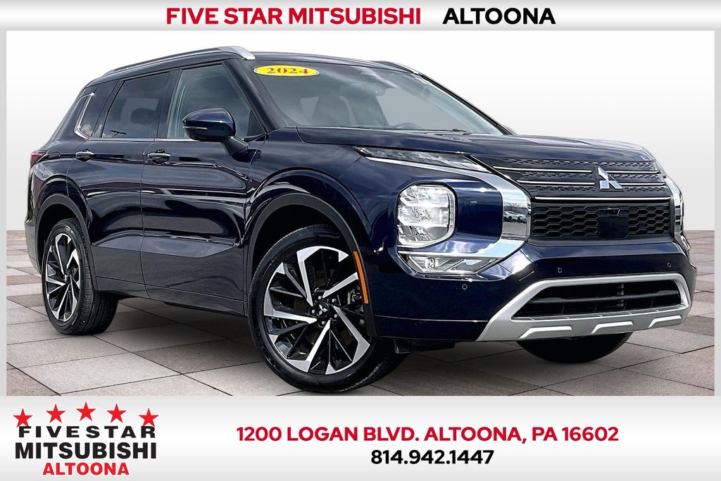 Cosmic Blue Metallic 2024 Mitsubishi Outlander SEL S-AWC SUV / Crossover All-Wheel Drive Continuously Variable Transmission