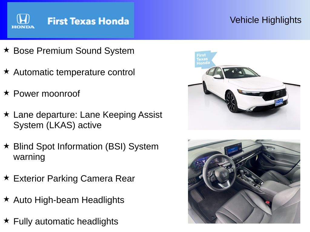 Used Car 2025 Honda Accord Hybrid  Touring For Sale Under $35,000 In Austin, Texas