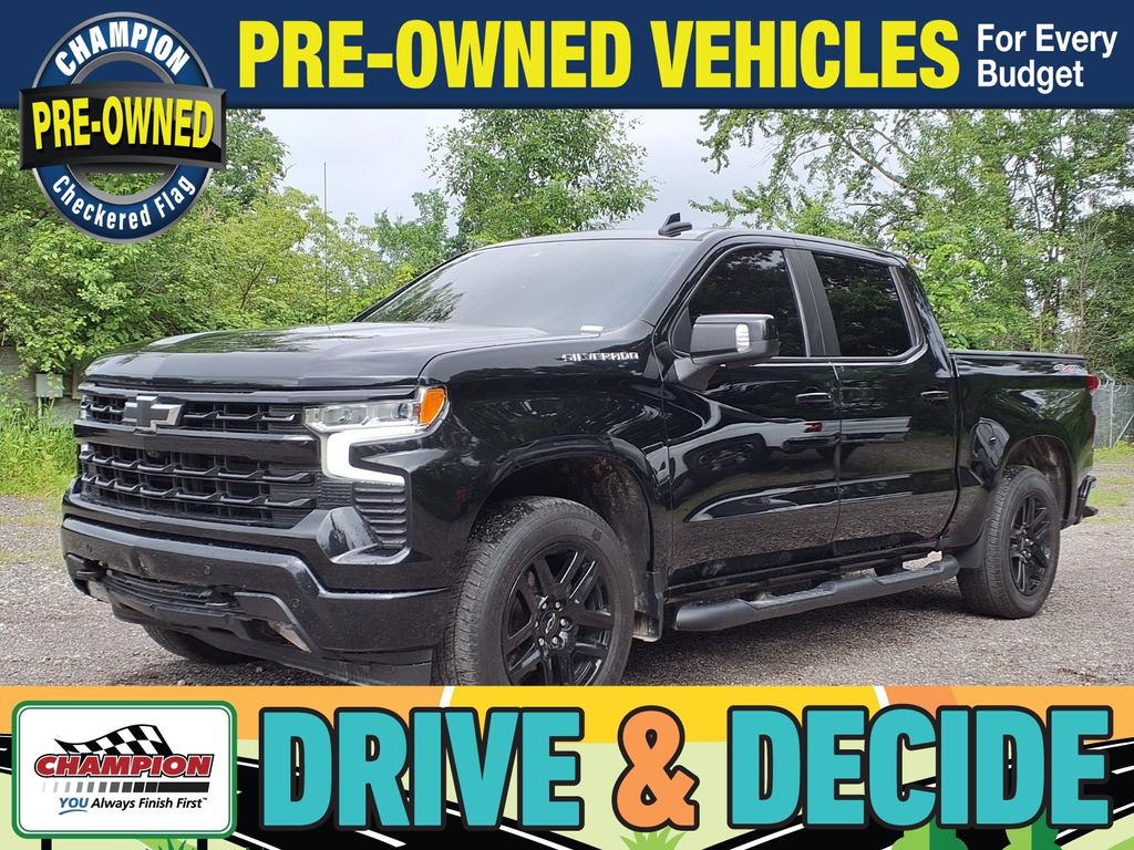 Black 2024 Chevrolet Silverado 1500 Pickup Truck Four-Wheel Drive Automatic