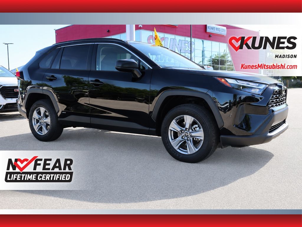 Midnight Black Metallic 2025 Toyota RAV4 Hybrid SUV / Crossover All-Wheel Drive Continuously Variable Transmission