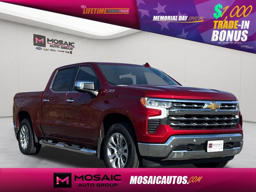 Cherry Red Tintcoat 2022 Chevrolet Silverado 1500 LTZ Crew Cab 4WD Pickup Truck Four-Wheel Drive Automatic