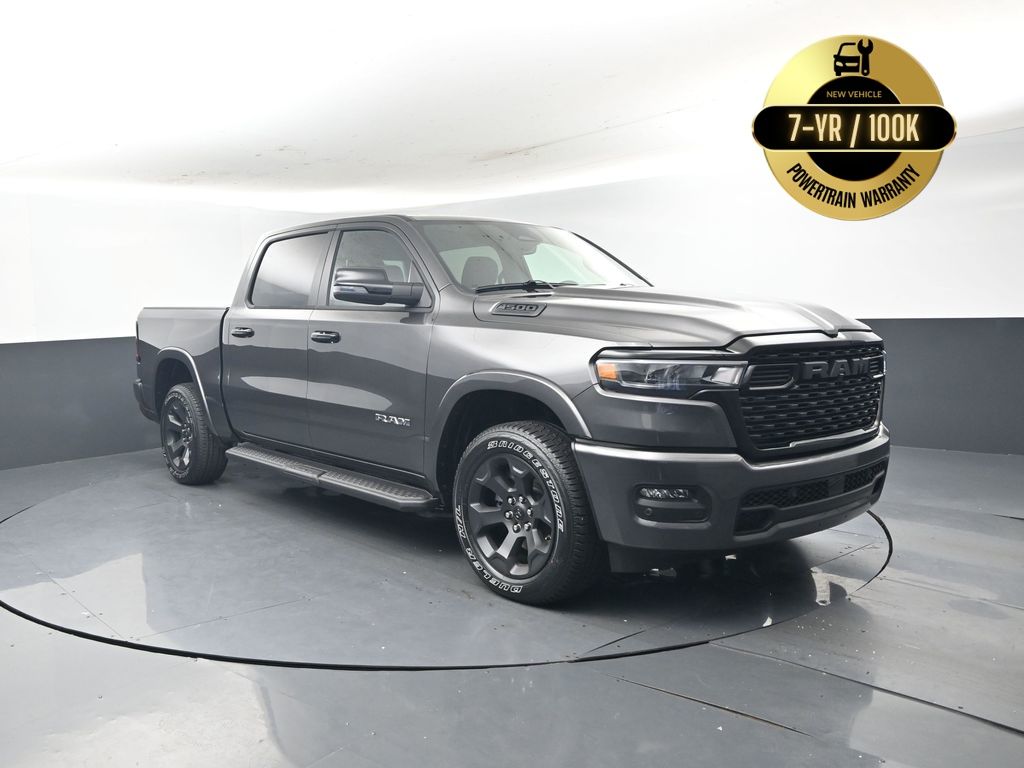 Gray (Granite Crystal Metallic Clearcoat) 2026 RAM 1500 Big Horn Crew Cab 4WD Pickup Truck Four-Wheel Drive 8-Speed Automatic