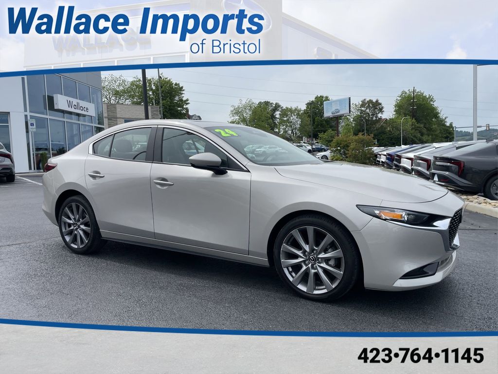 Gray (Platinum Quartz Metallic) 2024 Mazda MAZDA3 Sedan Front-Wheel Drive 6-Speed Automatic