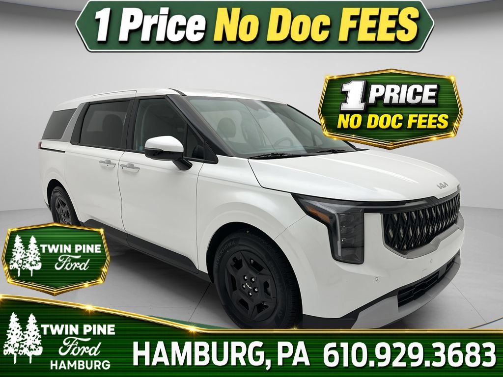 Snow White Pearl 2025 Kia Carnival Minivan Front-Wheel Drive 8-Speed Automatic