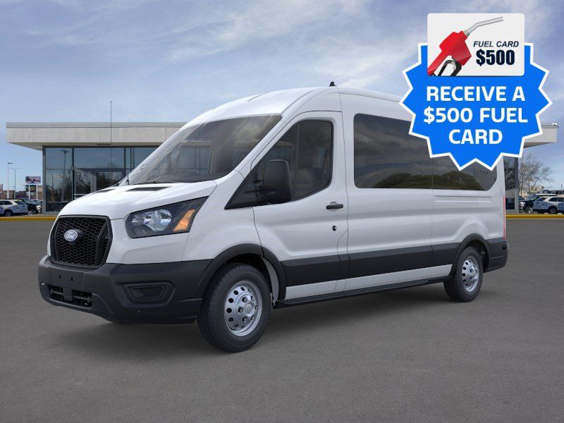 Oxford White 2026 Ford Transit Passenger 350 XL Medium Roof LB AWD Van All-Wheel Drive Automatic