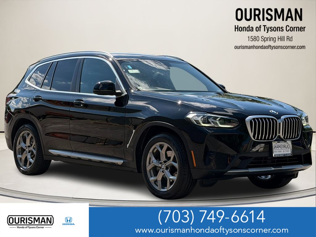 Jet Black 2022 BMW X3 SUV / Crossover All-Wheel Drive 8-Speed Automatic
