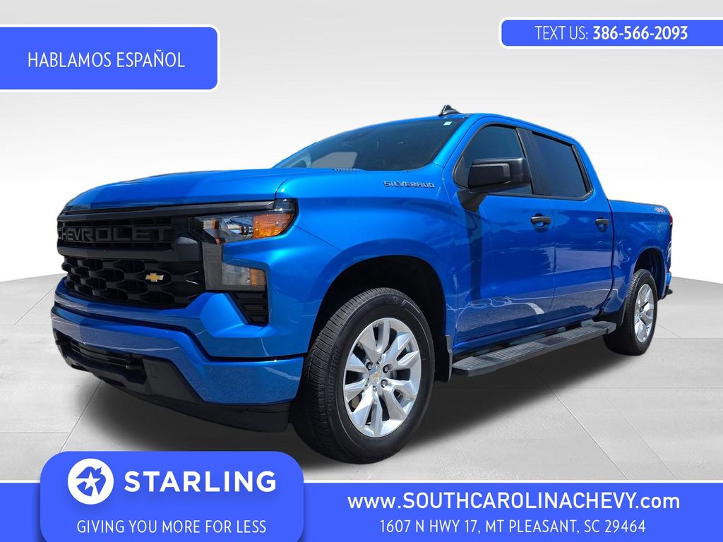 Riptide Blue Metallic 2025 Chevrolet Silverado 1500 Pickup Truck Four-Wheel Drive 8-Speed Automatic