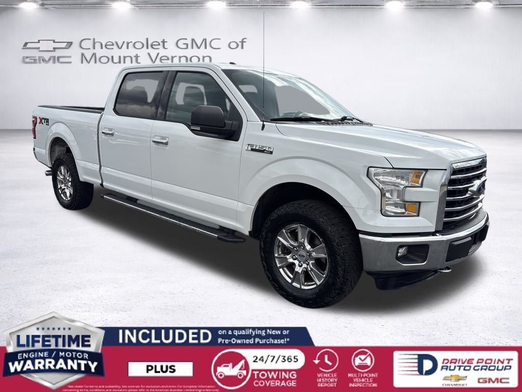 White 2015 Ford F-150 XLT SuperCrew LB 4WD Pickup Truck Four-Wheel Drive 6-Speed Automatic