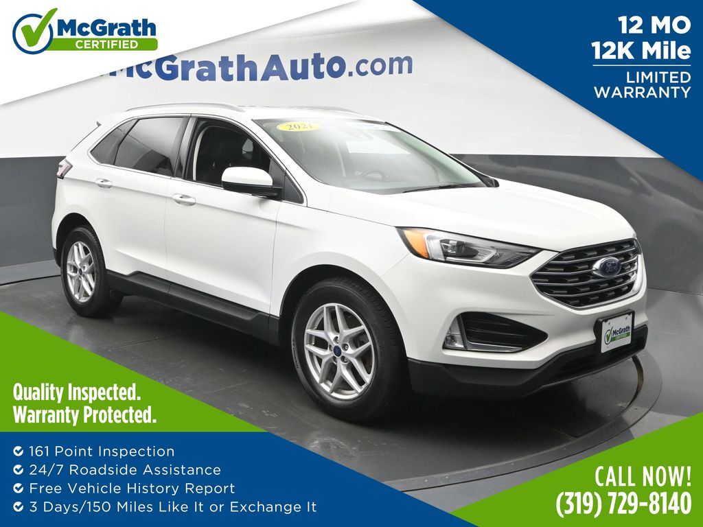 White Metallic 2021 Ford Edge SUV / Crossover All-Wheel Drive 8-Speed Automatic