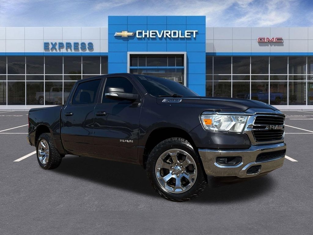 Gray (Granite Crystal Metallic Clearcoat) 2021 RAM 1500 Pickup Truck Four-Wheel Drive 8-Speed Automatic