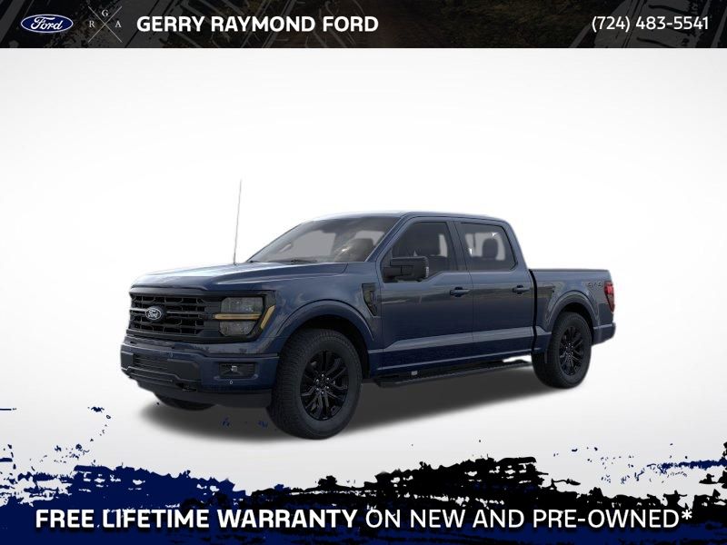 Antimatter Blue Metallic 2025 Ford F-150 XLT SuperCrew 4WD Pickup Truck Four-Wheel Drive Automatic