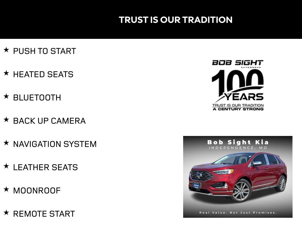 Used 2019 Ford Edge Titanium with VIN 2FMPK3K95KBC72370 for sale in Kansas City