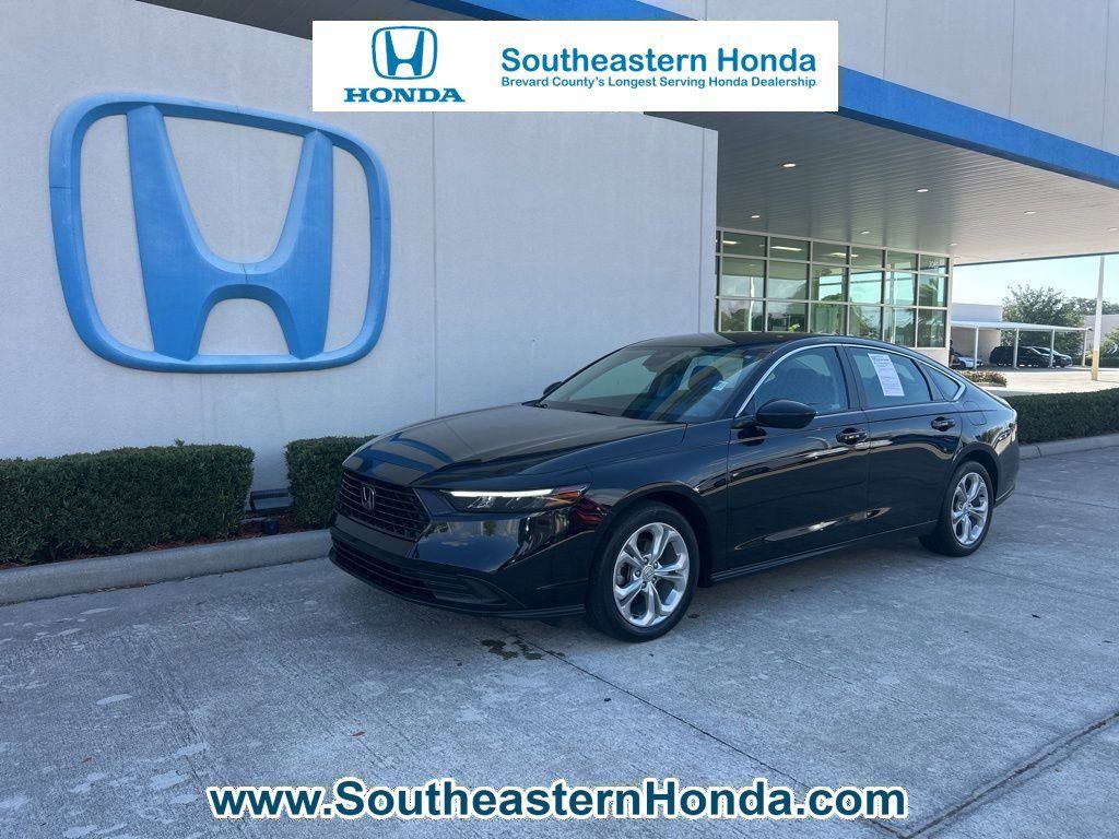 Black 2023 Honda Accord LX FWD Sedan Front-Wheel Drive Continuously Variable Transmission