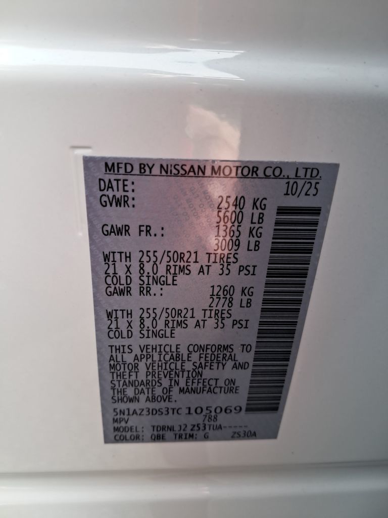 2026 Nissan Murano Platinum White at John Sisson Motors