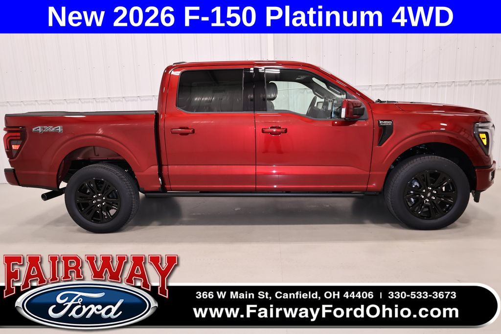 Ruby Red Metallic Tinted Clearcoat 2026 Ford F-150 Pickup Truck Four-Wheel Drive Automatic