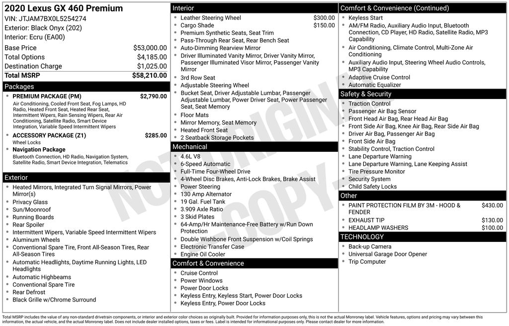 Used Car 2020 Lexus Gx  460 For Sale Under $50,000 In Austin, Texas