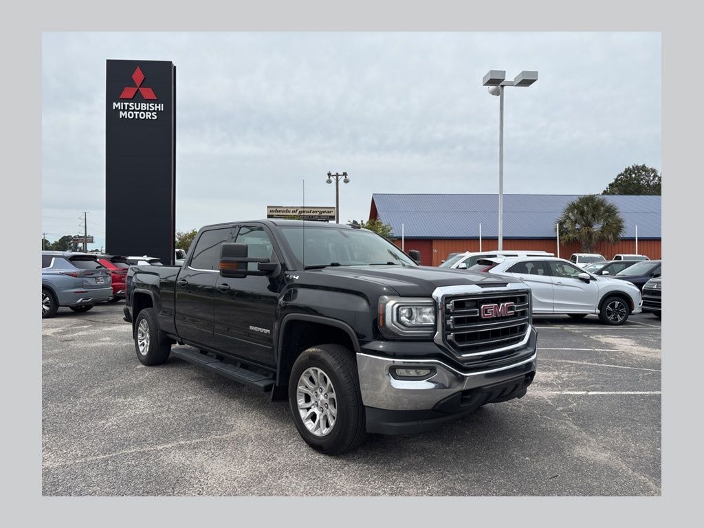 Black 2016 GMC Sierra 1500 SLE Crew Cab 4WD Pickup Truck Four-Wheel Drive 6-Speed Automatic Overdrive