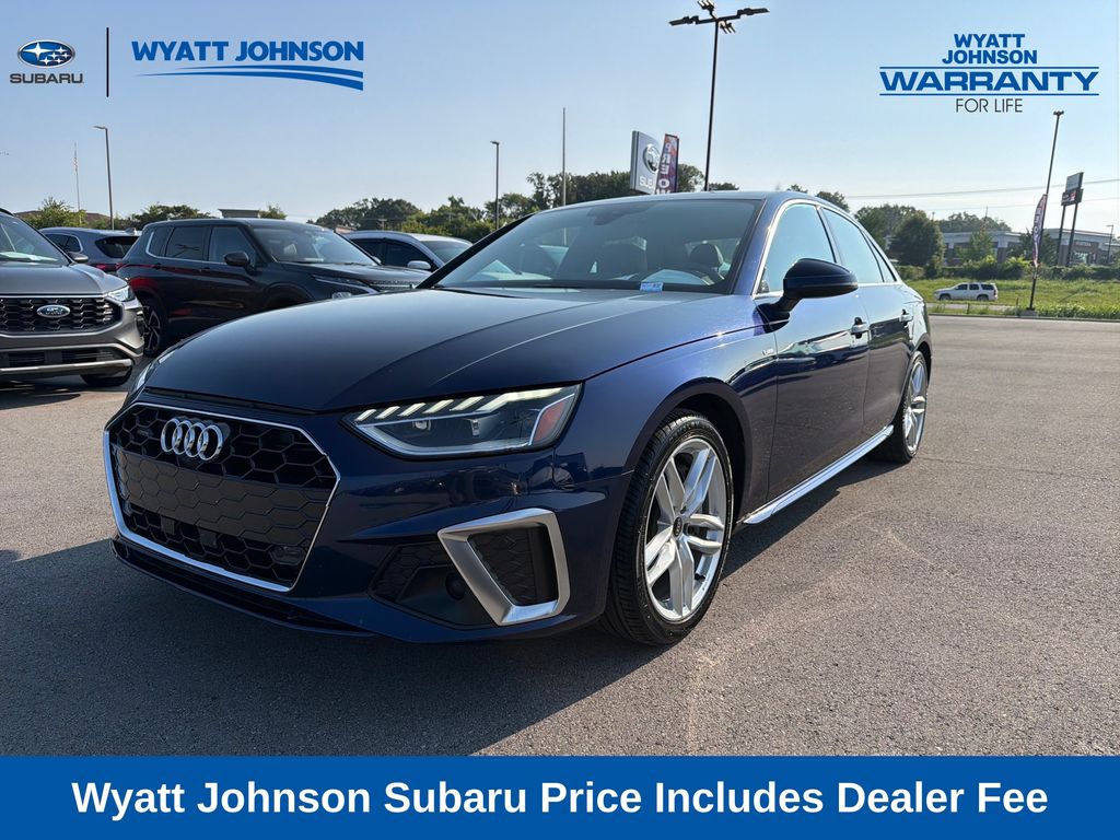 Navarra Blue Metallic 2024 Audi A4 Sedan All-Wheel Drive 7-Speed Automatic