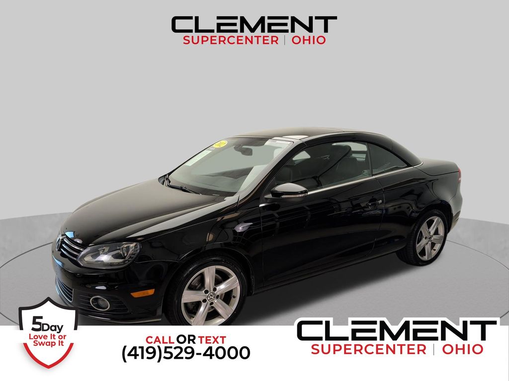 Black 2012 Volkswagen Eos Convertible Front-Wheel Drive 6-Speed Dual Clutch