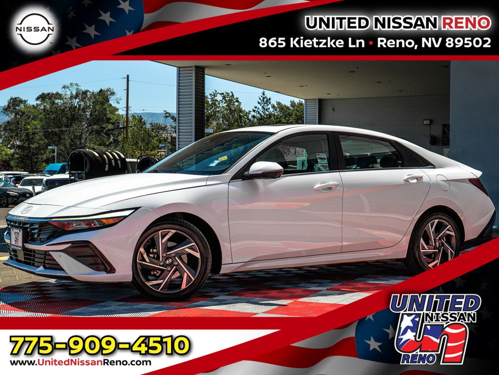 Serenity White 2024 Hyundai Elantra Sedan Front-Wheel Drive Continuously Variable Transmission