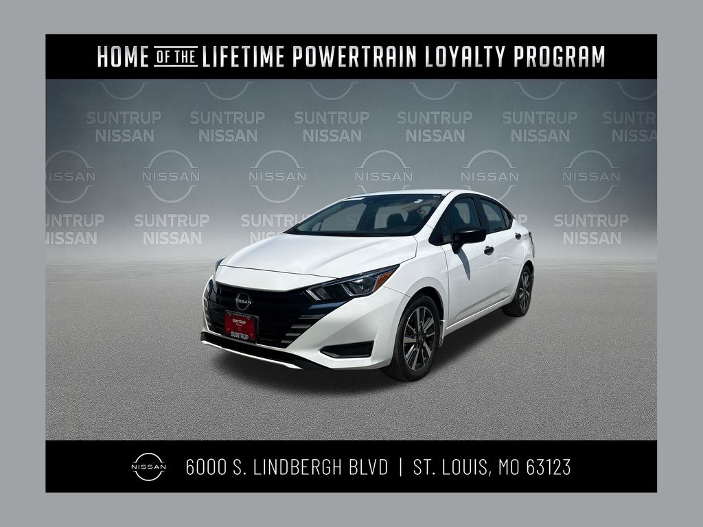 White (Fresh Powder) 2024 Nissan Versa Sedan Front-Wheel Drive Continuously Variable Transmission