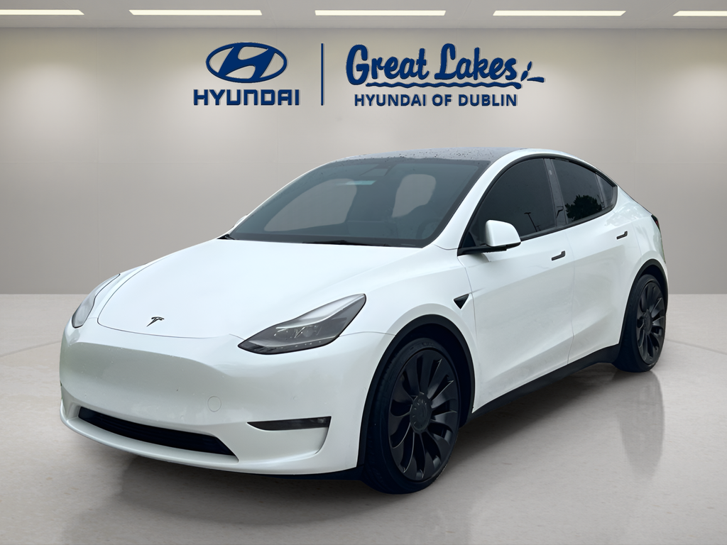 Pearl White Multi-Coat 2022 Tesla Model Y SUV / Crossover All-Wheel Drive 1-Speed Automatic