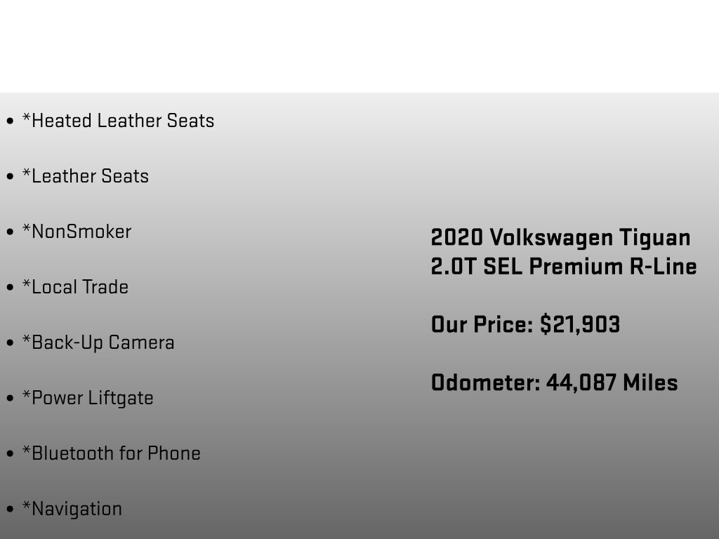 2020 Volkswagen Tiguan 2.0T SEL Premium R-Line Gray at Bob Ruth Ford