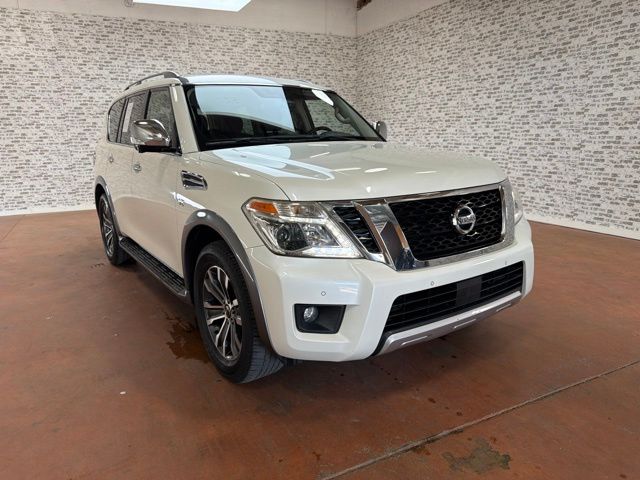Pearl White 2018 Nissan Armada SUV / Crossover 4X2 7-Speed Automatic