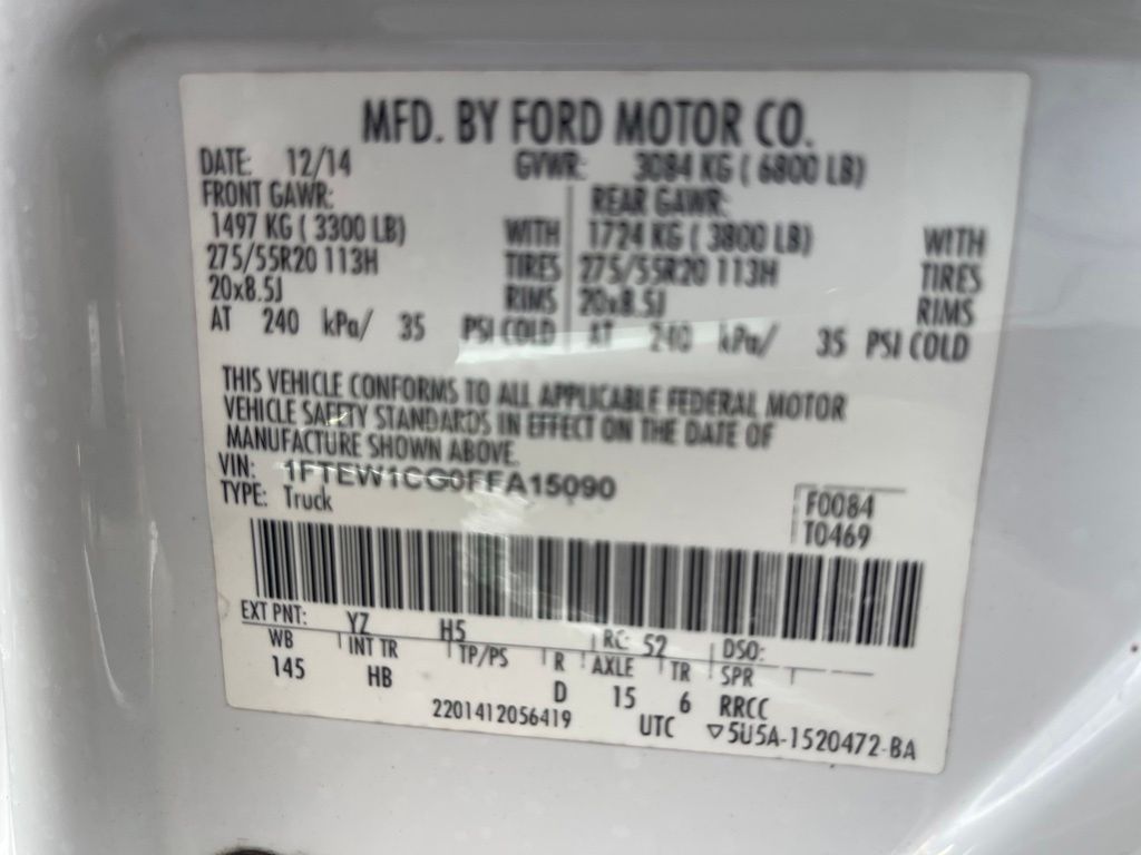 2015 Ford F-150 Lariat White at Baytown Hyundai