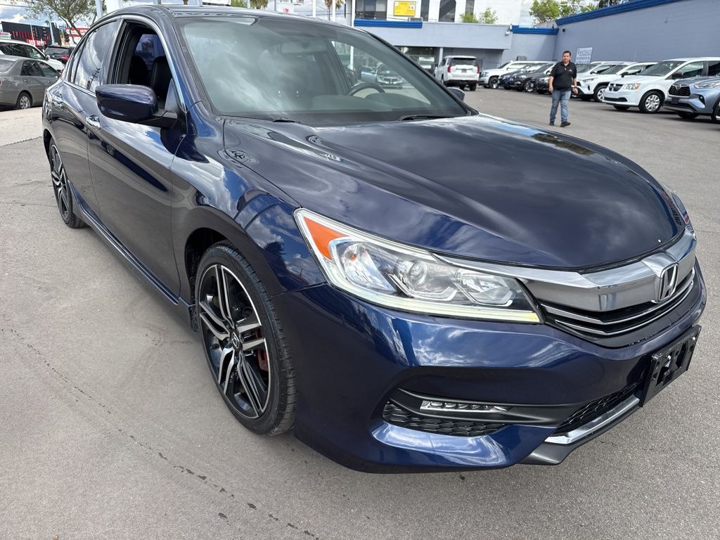 Blue 2017 Honda Accord Sport FWD Sedan Front-Wheel Drive Continuously Variable Transmission