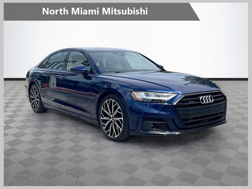 Navarra Blue Metallic 2021 Audi A8 Sedan All-Wheel Drive 8-Speed Automatic