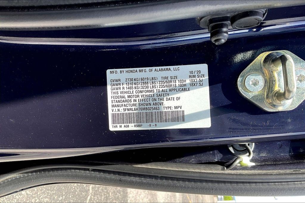 Used 2021 Honda Odyssey Van