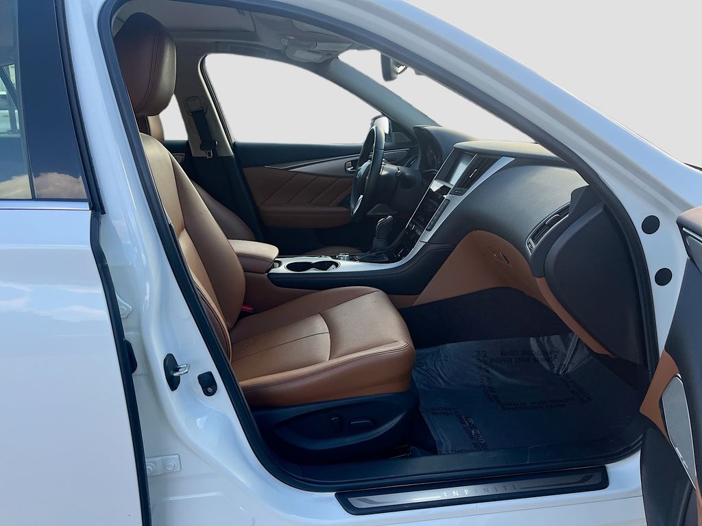 2024 INFINITI Q50 LUXE White at AutoSavvy Houston Southwest