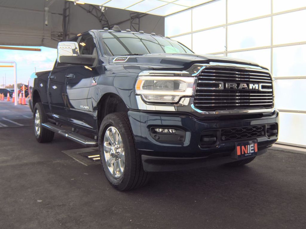 Patriot Blue Pearlcoat 2023 RAM 2500 Laramie Crew Cab 4WD Pickup Truck Four-Wheel Drive 6-Speed Automatic