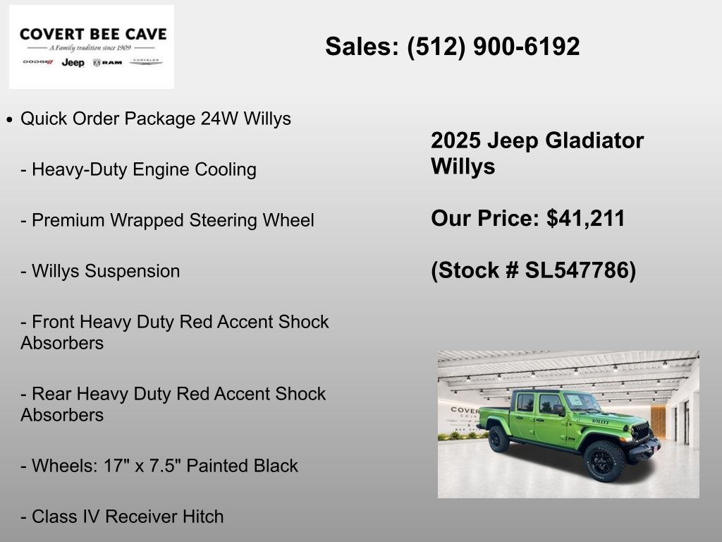 New Car 2025 Jeep Gladiator  For Sale Under $50,000 In Austin, Texas