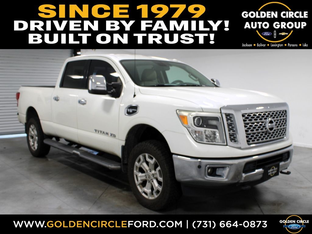 Pearl White 2017 Nissan Titan Pickup Truck 4X2 7-Speed Automatic