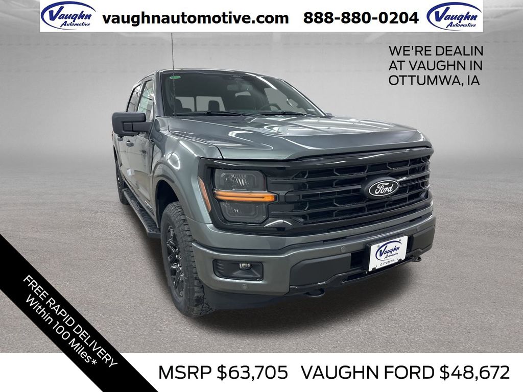 Carbonized Gray Metallic 2025 Ford F-150 XLT SuperCrew 4WD Pickup Truck Four-Wheel Drive Automatic