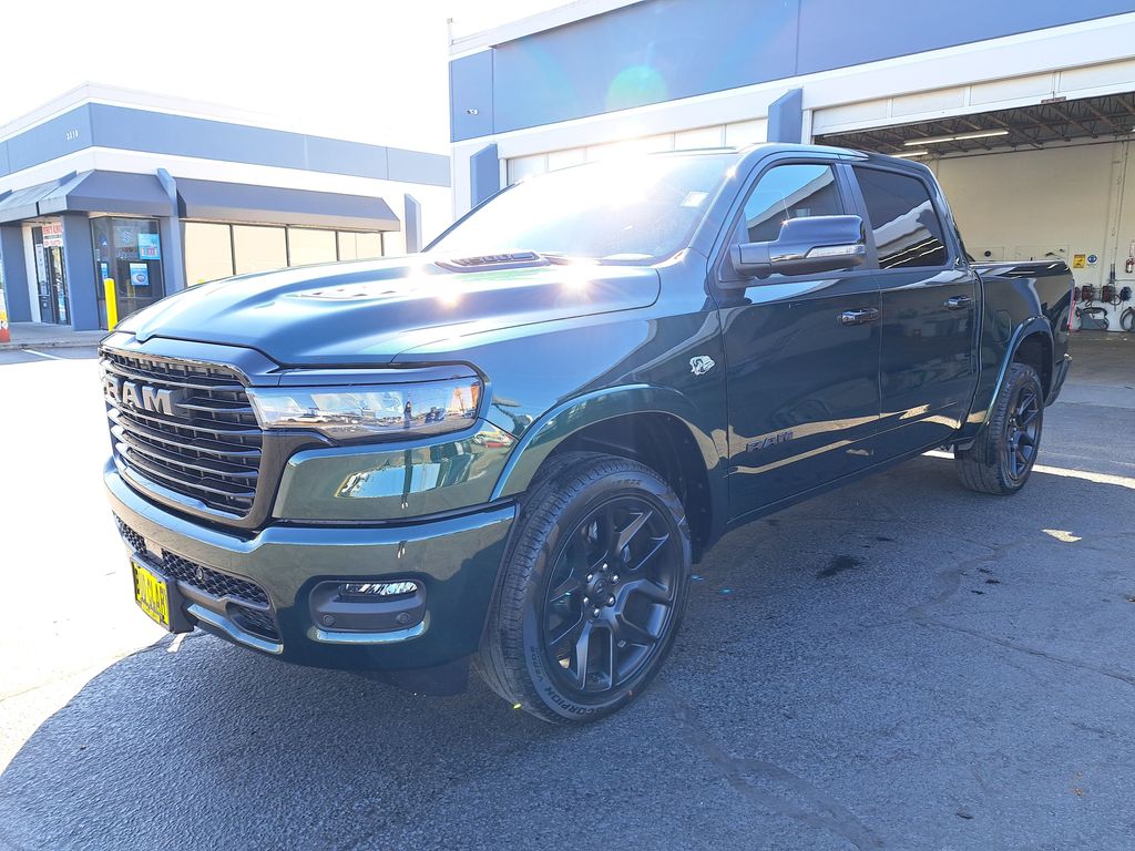 Serrano Green Metallic 2026 RAM 1500 Laramie Crew Cab 4WD Pickup Truck Four-Wheel Drive 8-Speed Automatic