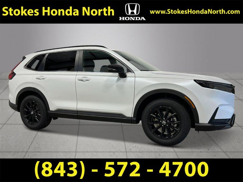 2025 Honda CR-V Hybrid Sport White at Stokes Honda North