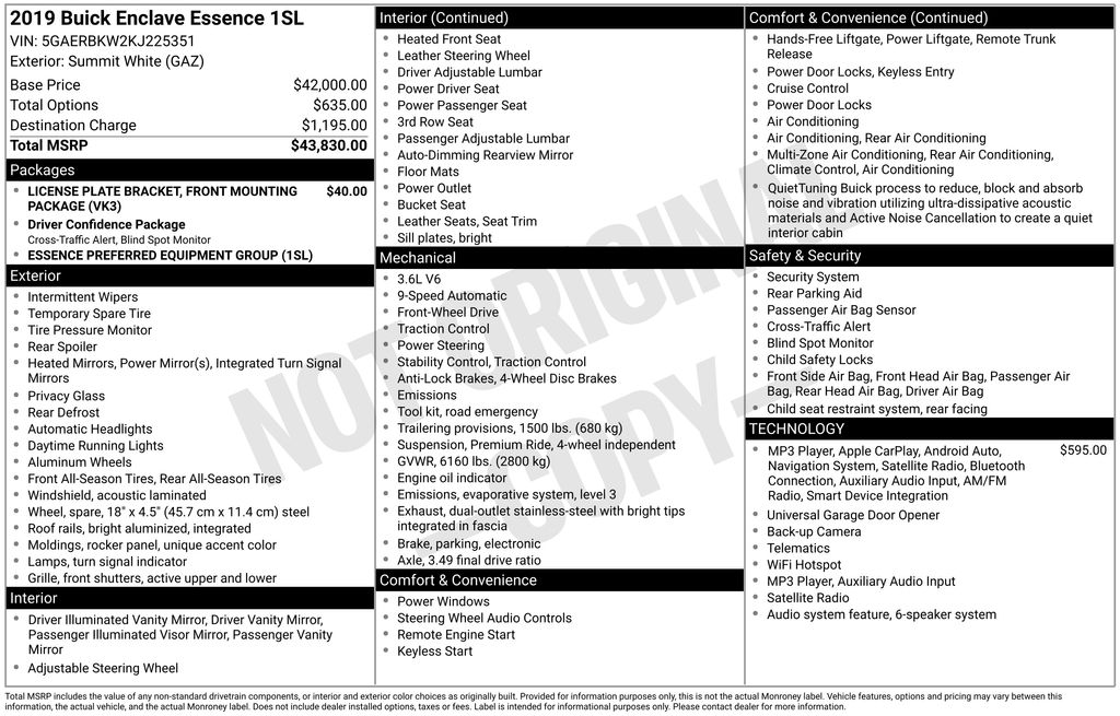 2019 Buick Enclave Essence
