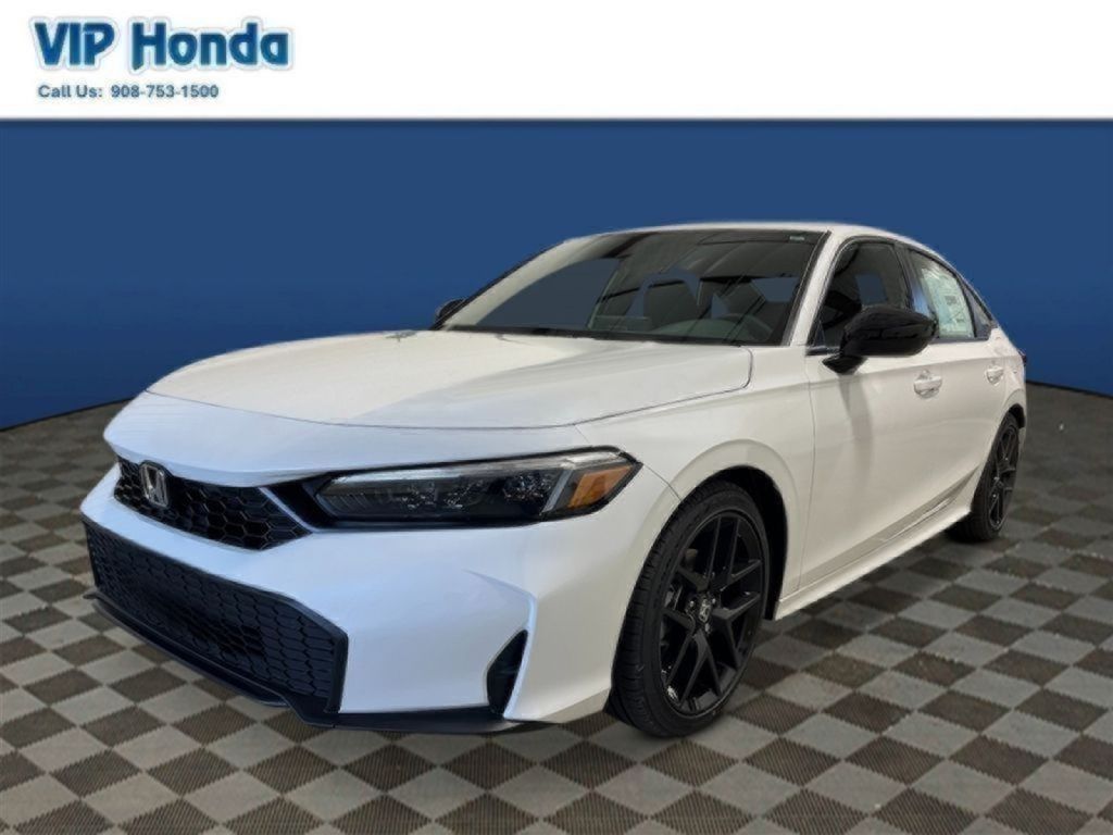 Gray (Platinum) 2026 Honda Civic Sport FWD Sedan Front-Wheel Drive Continuously Variable Transmission