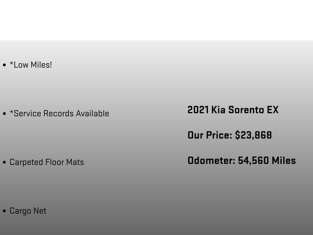 2021 Kia Sorento EX White at Rafferty Subaru