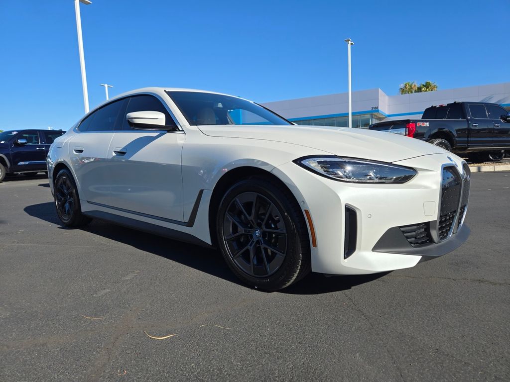 White Metallic 2023 BMW i4 Sedan Rear-Wheel Drive Automatic