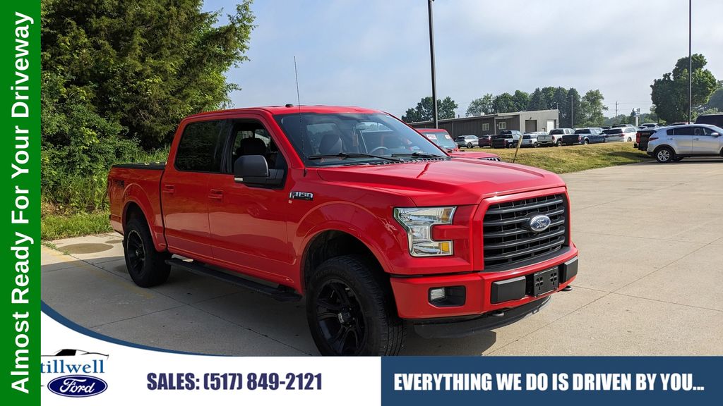 Race Red 2016 Ford F-150 XLT SuperCrew 4WD Pickup Truck Four-Wheel Drive 6-Speed Automatic