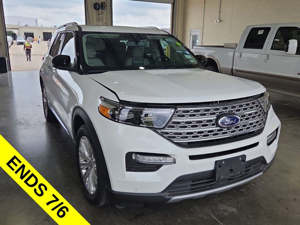 White Metallic 2023 Ford Explorer SUV / Crossover Rear-Wheel Drive Automatic