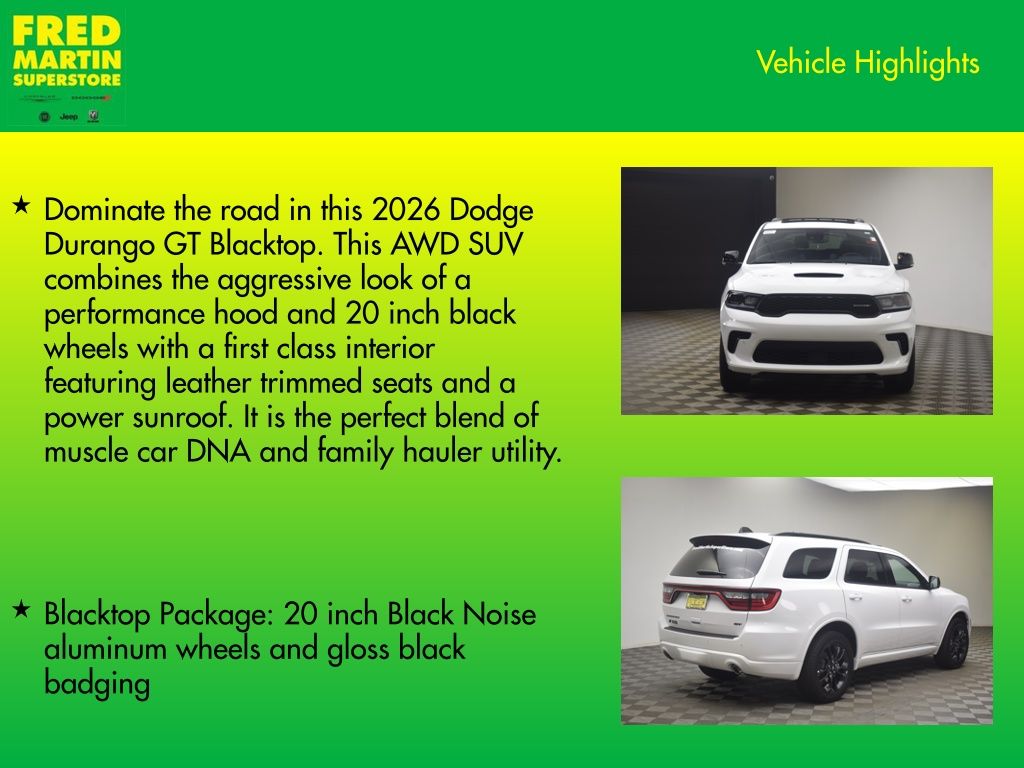 new 2026 Dodge Durango car, priced at $45,933