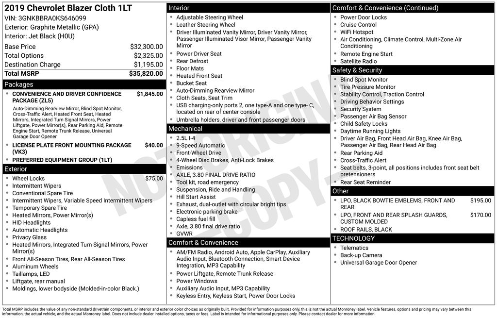 2019 Chevrolet Blazer 