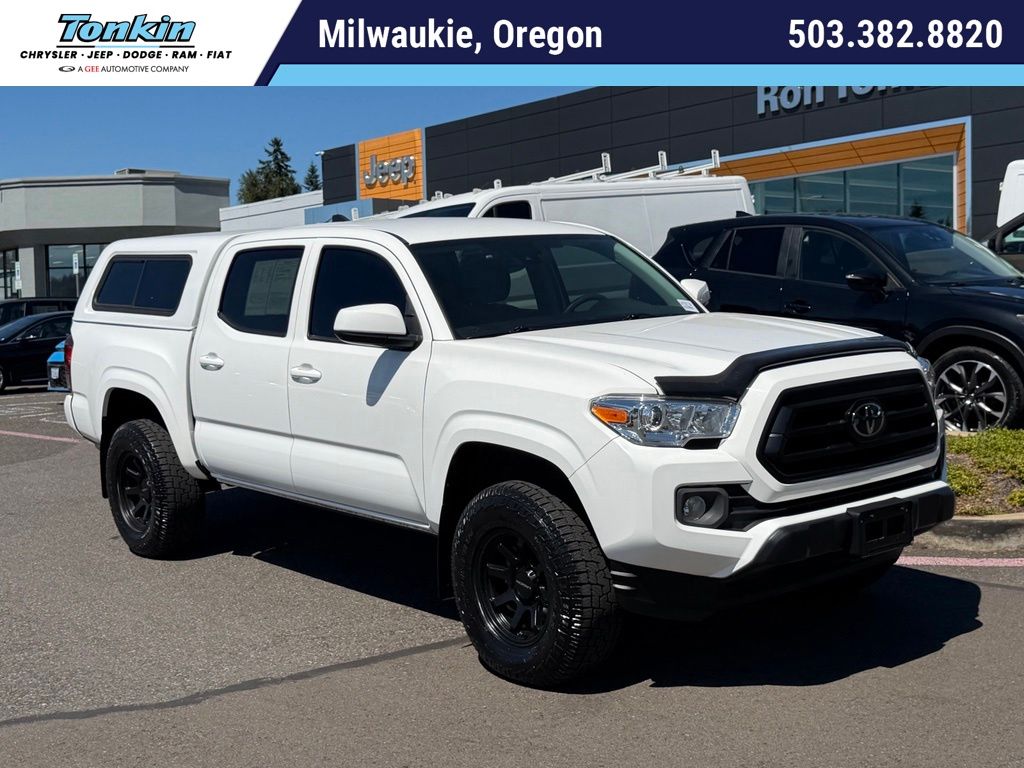 White 2022 Toyota Tacoma Pickup Truck Four-Wheel Drive 6-Speed Automatic