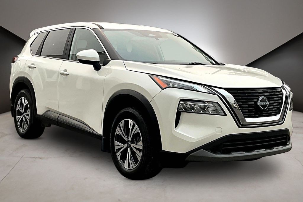 Pearl White 2023 Nissan Rogue SUV / Crossover All-Wheel Drive Continuously Variable Transmission